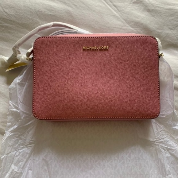 New Michael Kors Jet Set Leather Crossbody - Picture 4 of 6